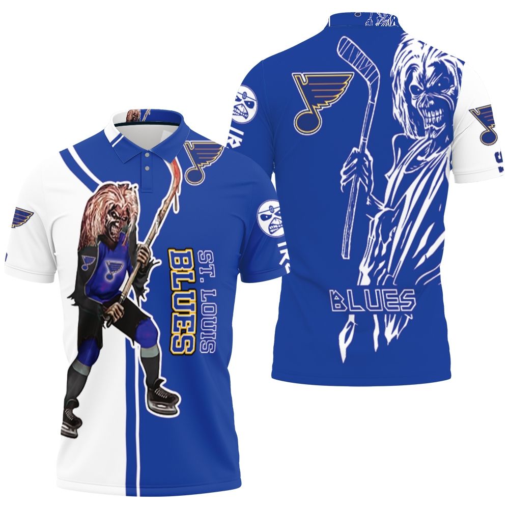 St. Louis Blues And Zombie 3D All Over Print Polo Shirt St. Louis Blues And Zombie 3D All Over Print Polo Shirt
