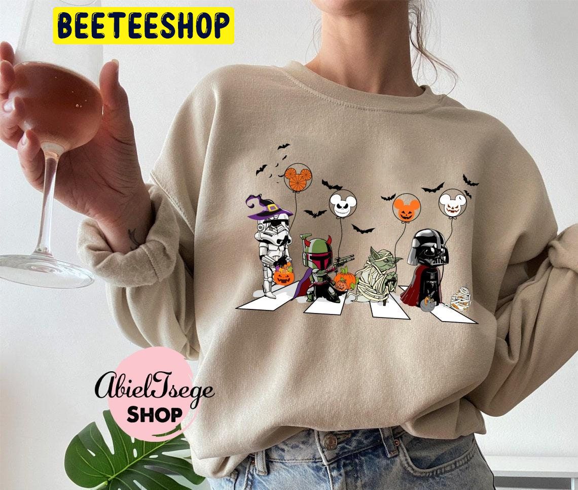 Star Wars Characters Balloon And Bats Halloween Unisex Sweatshirt Star Wars Characters Balloon And Bats Halloween Unisex Sweatshirt