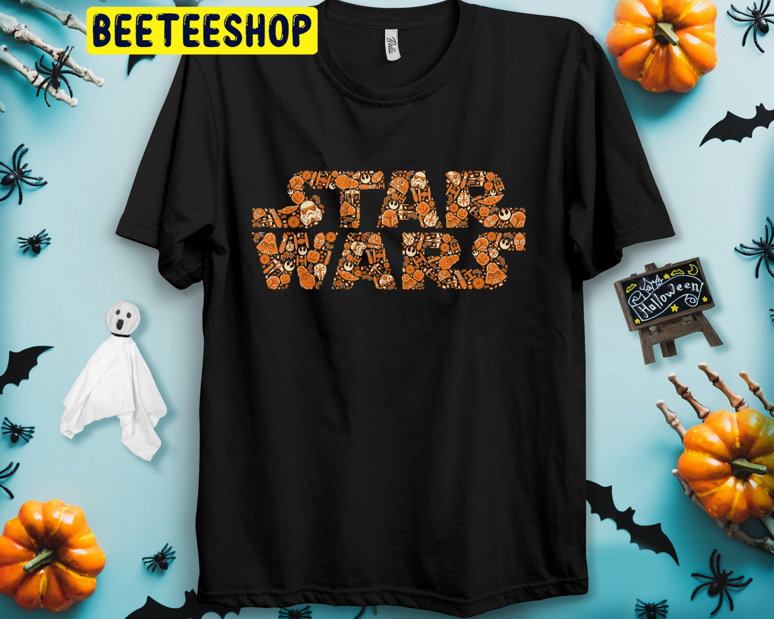 Star Wars Logo Pumpkins In The Galaxy Halloween Unisex T-Shirt Star Wars Logo Pumpkins In The Galaxy Halloween Unisex T-Shirt