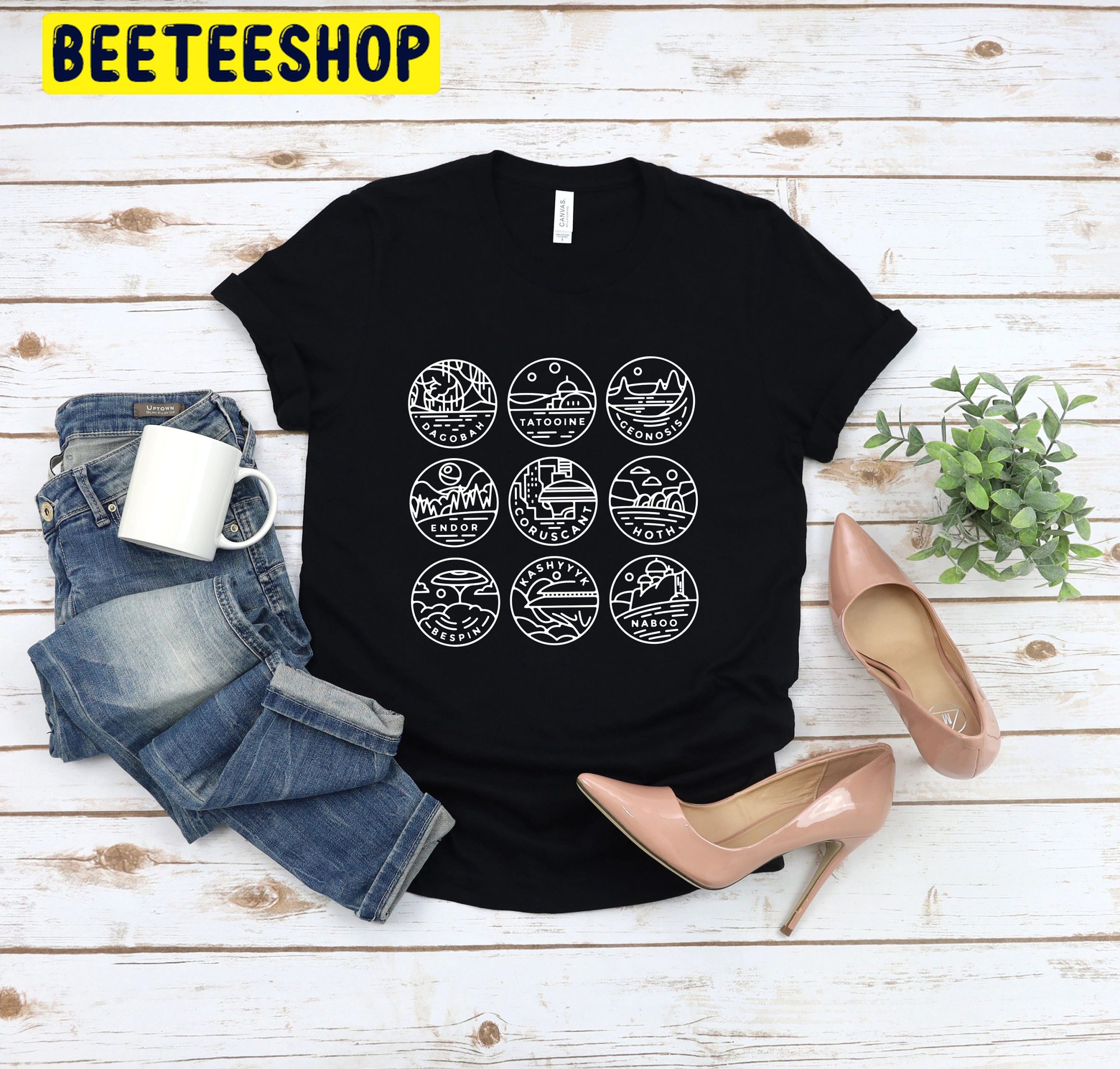Star Wars Planets Simple Trending Unisex Shirt Star Wars Planets Simple Trending Unisex Shirt