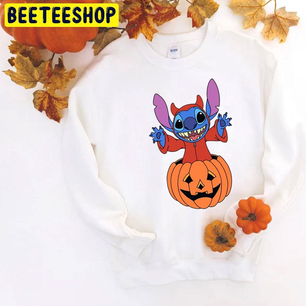 Stitch In A Pumpkin Funny Halloween Trending Unisex T-Shirt Stitch In A Pumpkin Funny Halloween Trending Unisex T-Shirt