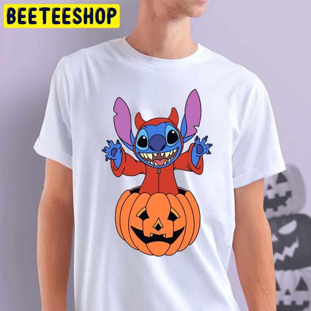Stitch In A Pumpkin Funny Halloween Trending Unisex T-Shirt Stitch In A Pumpkin Funny Halloween Trending Unisex T-Shirt