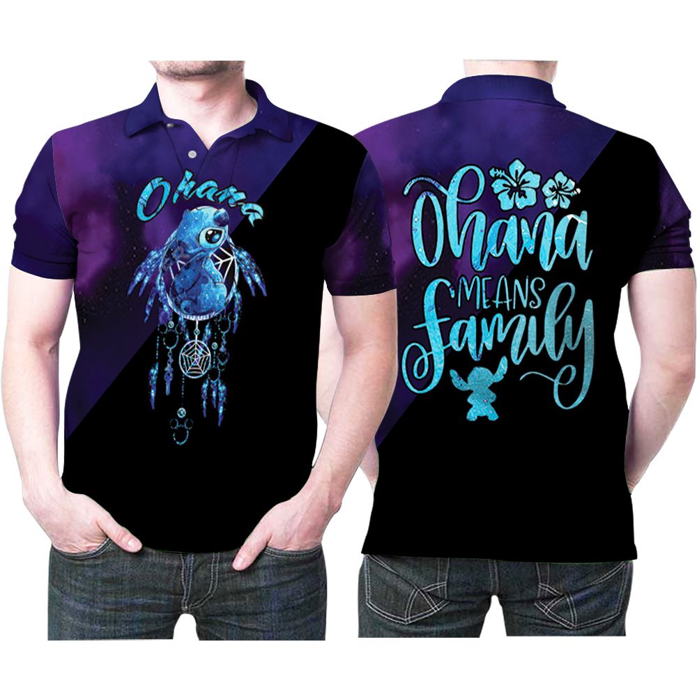 Stitch Ohana Means Family Dreamcatcher 3D All Over Print Polo Shirt Stitch Ohana Means Family Dreamcatcher 3D All Over Print Polo Shirt