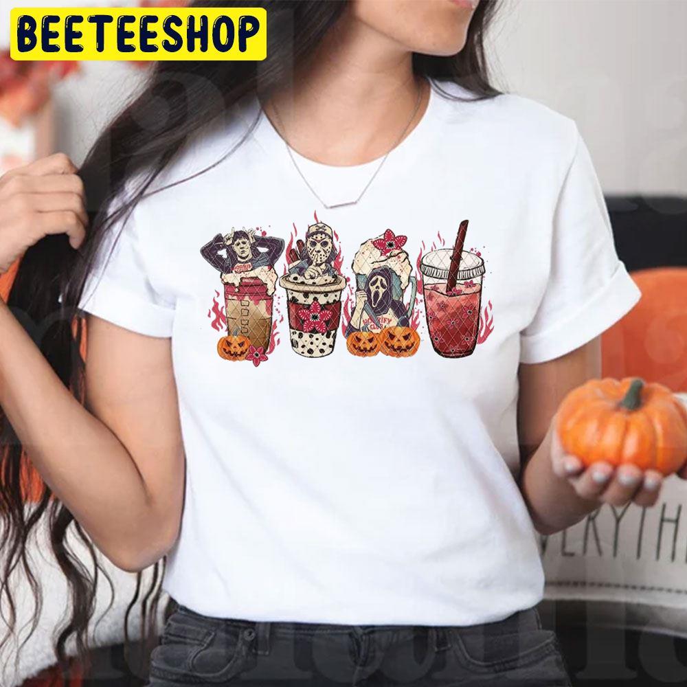 Stranger Things 4 Latte Drink Fall Coffee Halloween Trending Unisex T-Shirt Stranger Things 4 Latte Drink Fall Coffee Halloween Trending Unisex T-Shirt