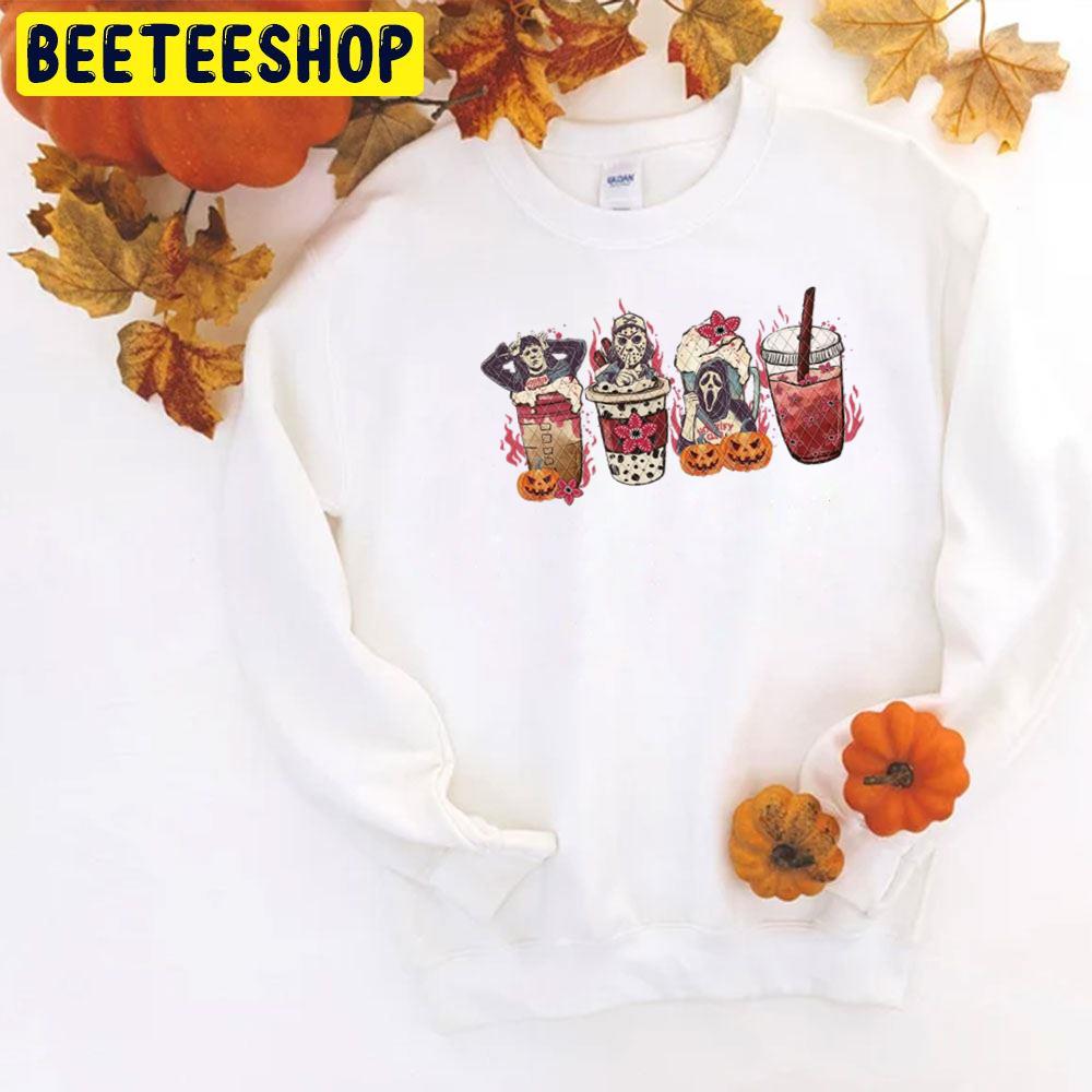 Stranger Things 4 Latte Drink Fall Coffee Halloween Trending Unisex T-Shirt Stranger Things 4 Latte Drink Fall Coffee Halloween Trending Unisex T-Shirt