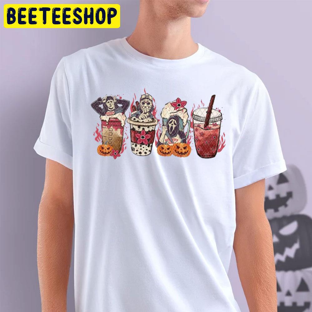 Stranger Things 4 Latte Drink Fall Coffee Halloween Trending Unisex T-Shirt Stranger Things 4 Latte Drink Fall Coffee Halloween Trending Unisex T-Shirt