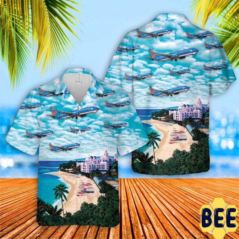 Sun Country Airlines Boeing 737-8f2 Trending Hawaiian Shirt Sun Country Airlines Boeing 737-8f2 Trending Hawaiian Shirt