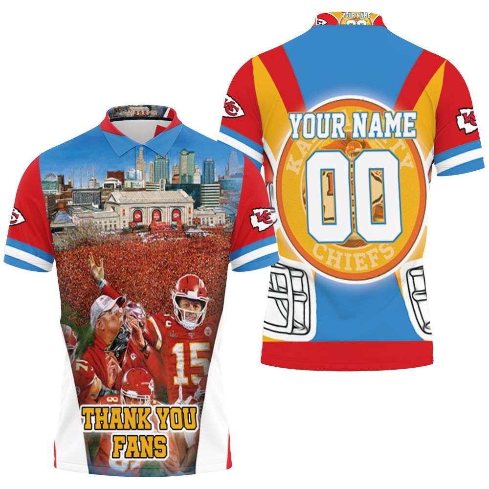 Super Bowl 2021 Kansas City Chiefs Afc West Division Thank You Fans Personalized 3D All Over Print Polo Shirt Super Bowl 2021 Kansas City Chiefs Afc West Division Thank You Fans Personalized 3D All Over Print Polo Shirt