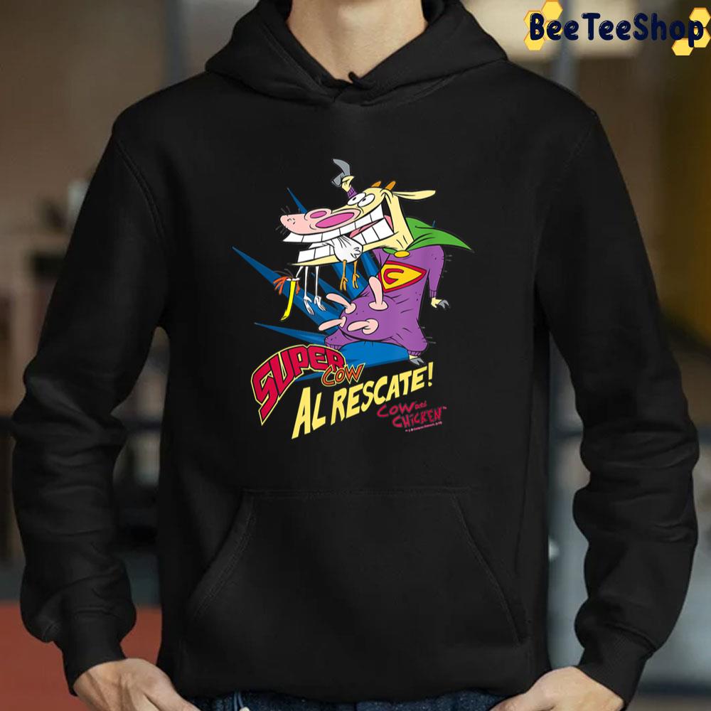 Super Cow Al Rescate Cow And Chicken Trending Unisex T-Shirt Super Cow Al Rescate Cow And Chicken Trending Unisex T-Shirt