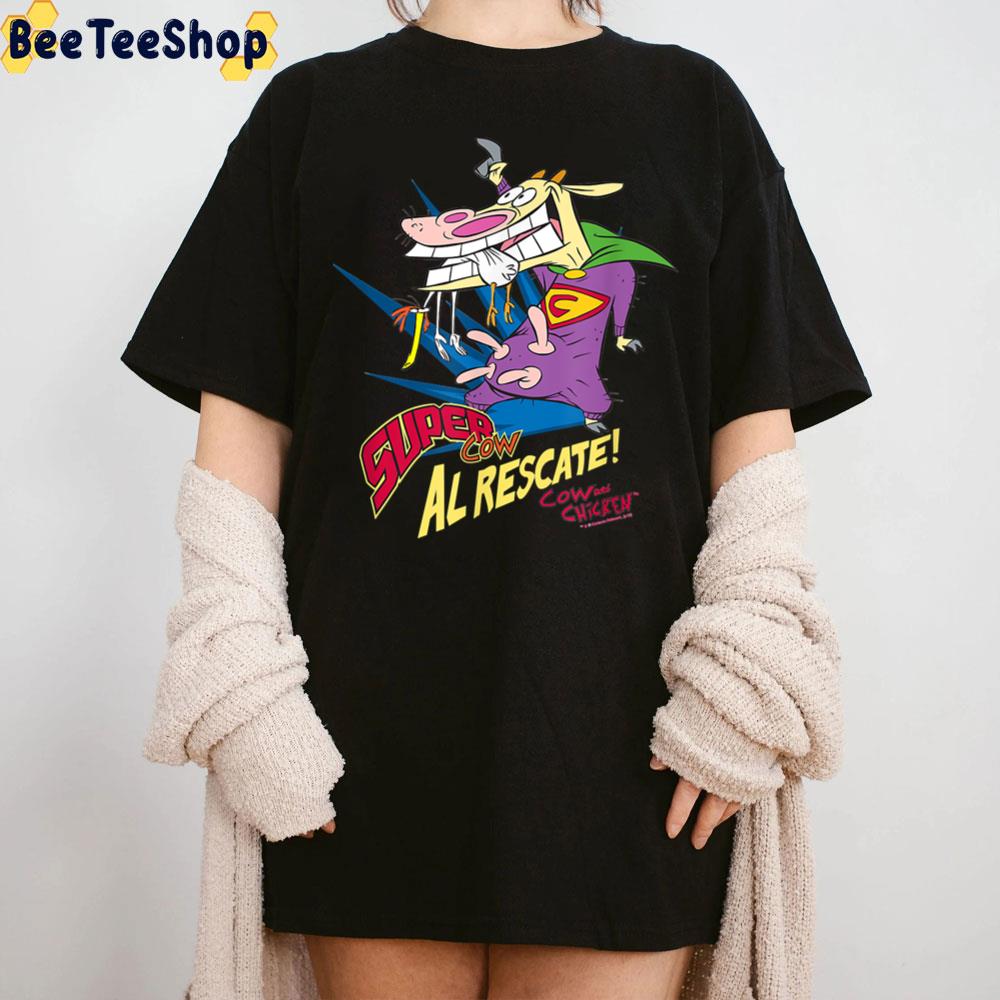 Super Cow Al Rescate Cow And Chicken Trending Unisex T-Shirt Super Cow Al Rescate Cow And Chicken Trending Unisex T-Shirt