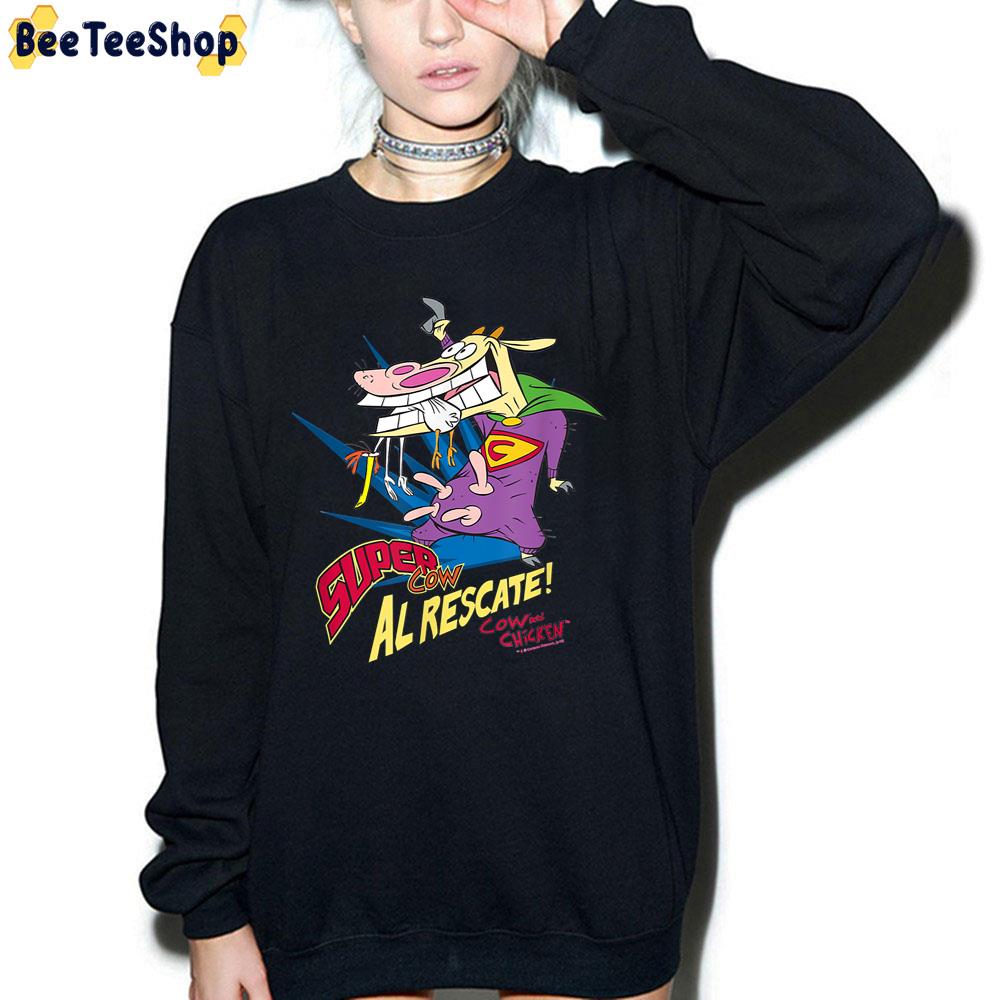 Super Cow Al Rescate Cow And Chicken Trending Unisex T-Shirt Super Cow Al Rescate Cow And Chicken Trending Unisex T-Shirt