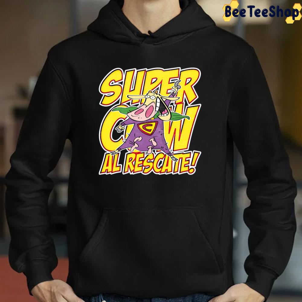 Supercow Al Rescate Cow And Chicken Cartoon Trending Unisex T-Shirt Supercow Al Rescate Cow And Chicken Cartoon Trending Unisex T-Shirt