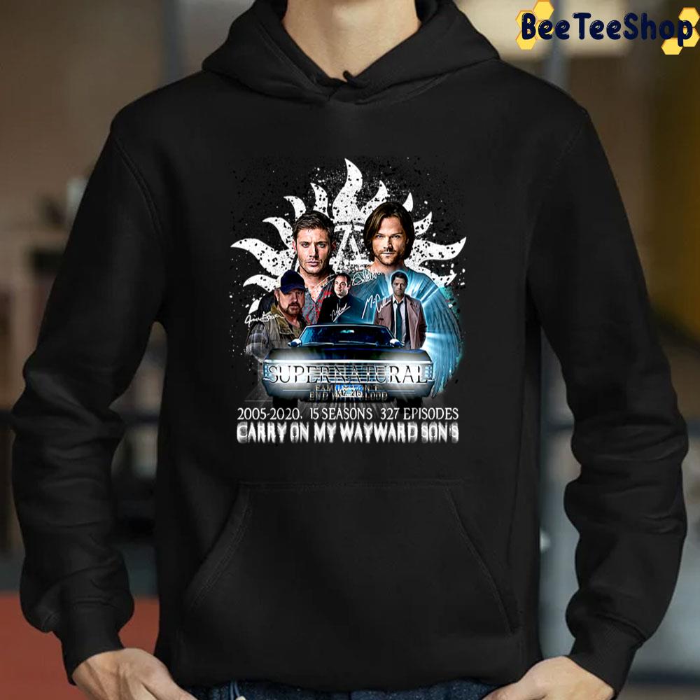 Supernatural 2002 2020 15 Seasons 327 Episodes Carry On My Wayward Son's Unisex T-Shirt Supernatural 2002 2020 15 Seasons 327 Episodes Carry On My Wayward Son's Unisex T-Shirt