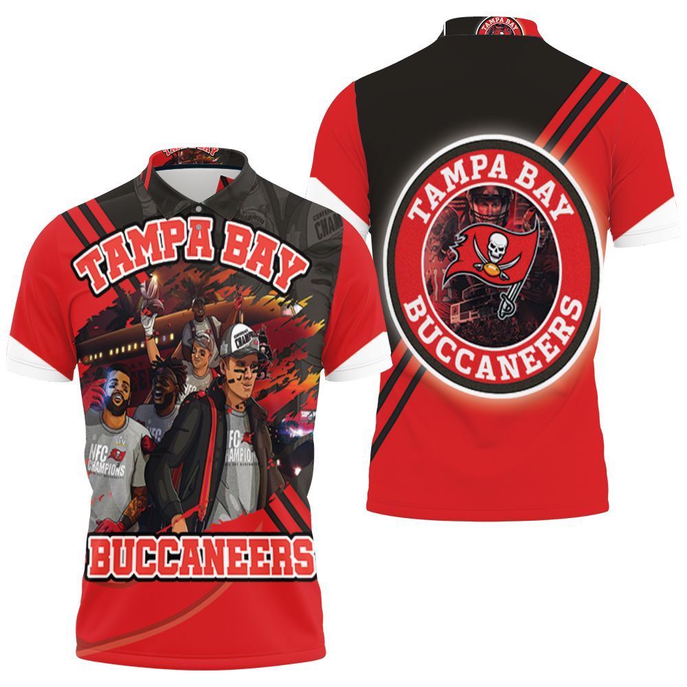 Tampa Bay Buccaneers 2021 Super Bowl Champions Art 3D All Over Print Polo Shirt Tampa Bay Buccaneers 2021 Super Bowl Champions Art 3D All Over Print Polo Shirt