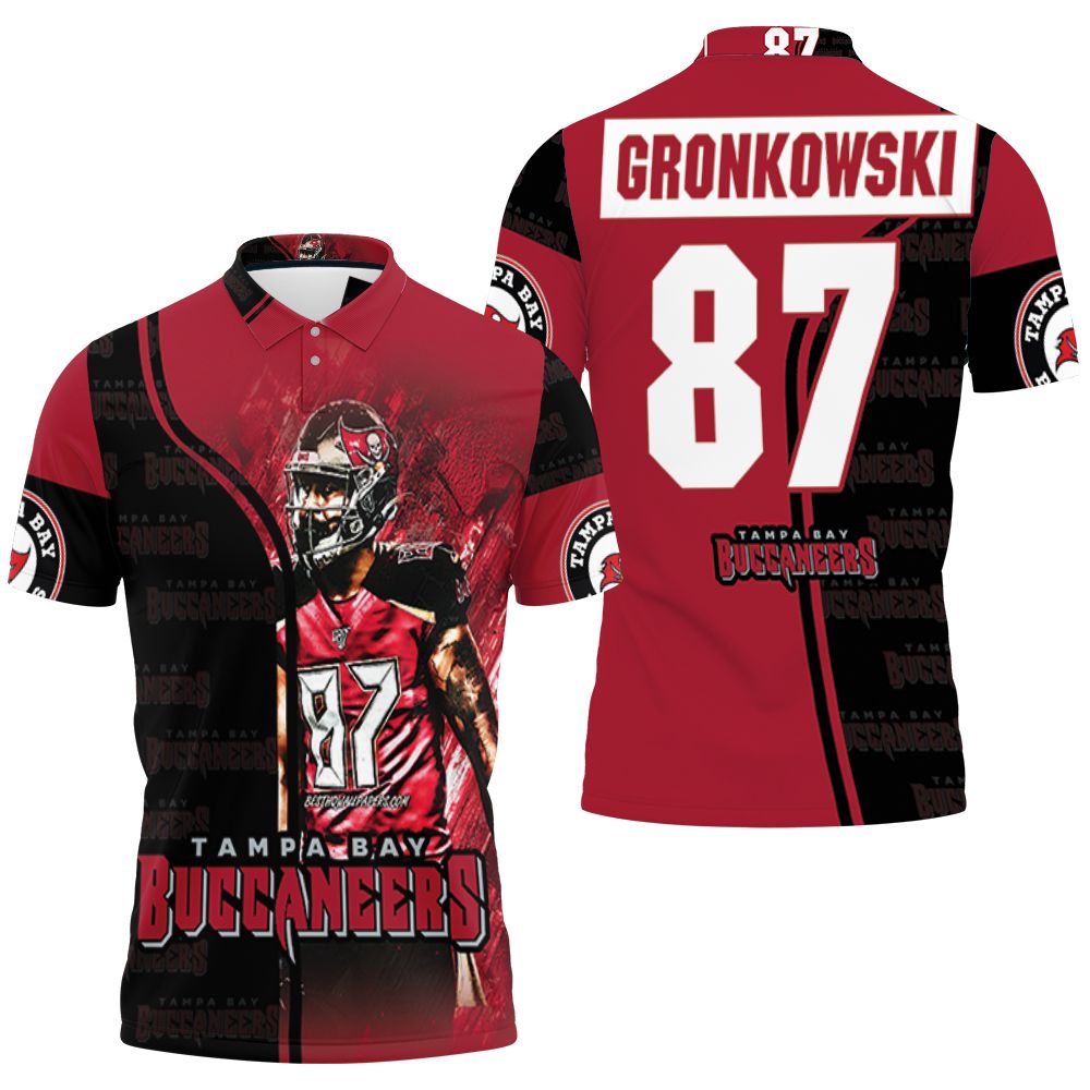 Tampa Bay Buccaneers Gronkowski Legend 87 3D All Over Print Polo Shirt Tampa Bay Buccaneers Gronkowski Legend 87 3D All Over Print Polo Shirt