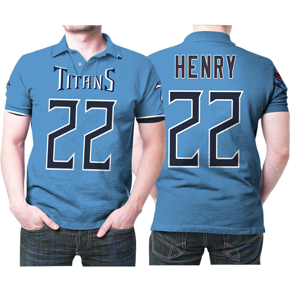 Tennessee Titans Derrick Henry 22 Youth Game Jersey Light Blue 2019 Jersey Style 3D All Over Print Polo Shirt Tennessee Titans Derrick Henry 22 Youth Game Jersey Light Blue 2019 Jersey Style 3D All Over Print Polo Shirt