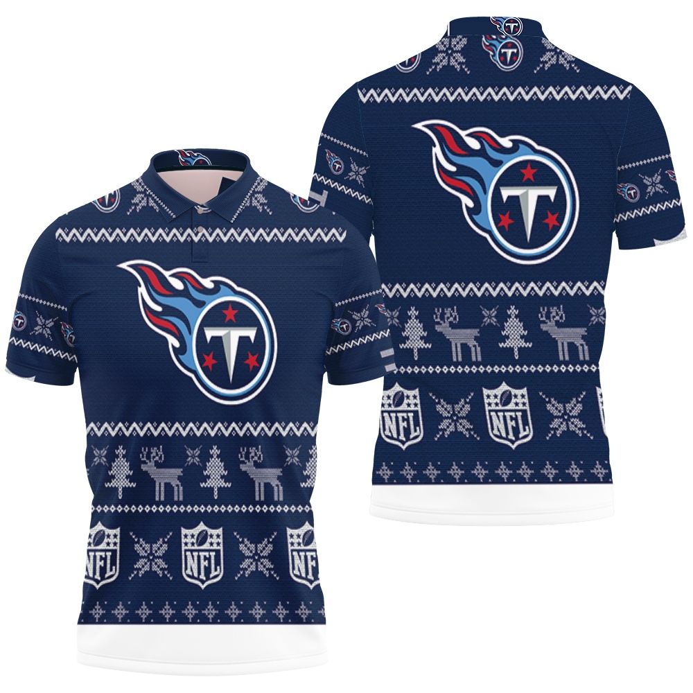 Tennessee Titans Nfl Ugly Sweatshirt Christmas 3D All Over Print Polo Shirt Tennessee Titans Nfl Ugly Sweatshirt Christmas 3D All Over Print Polo Shirt