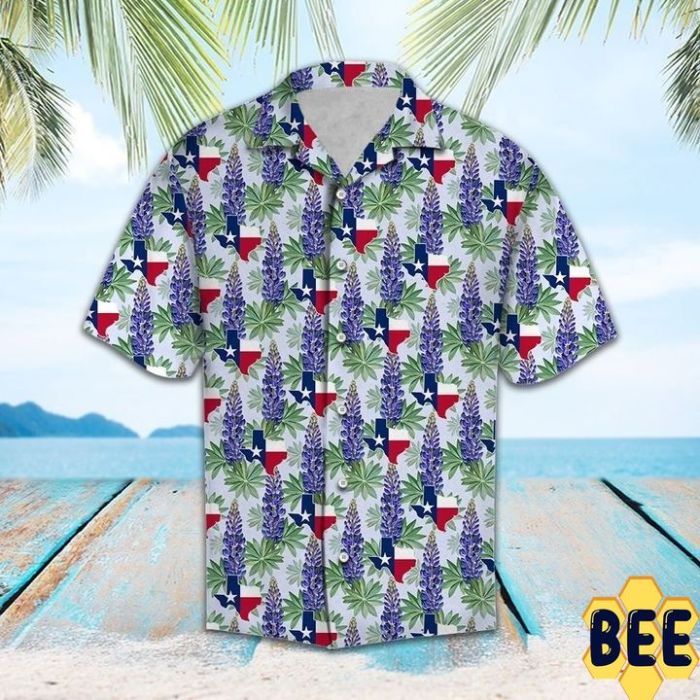 Texas Bluebonnet Tropical Flower Trending Hawaiian Shirt Texas Bluebonnet Tropical Flower Trending Hawaiian Shirt