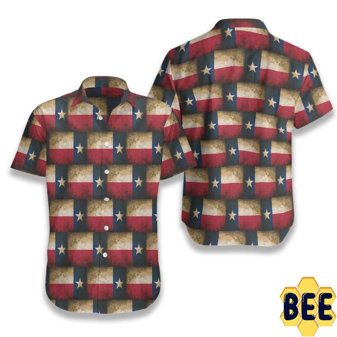 Texas Flag Pattern Trending Hawaiian Shirt Texas Flag Pattern Trending Hawaiian Shirt