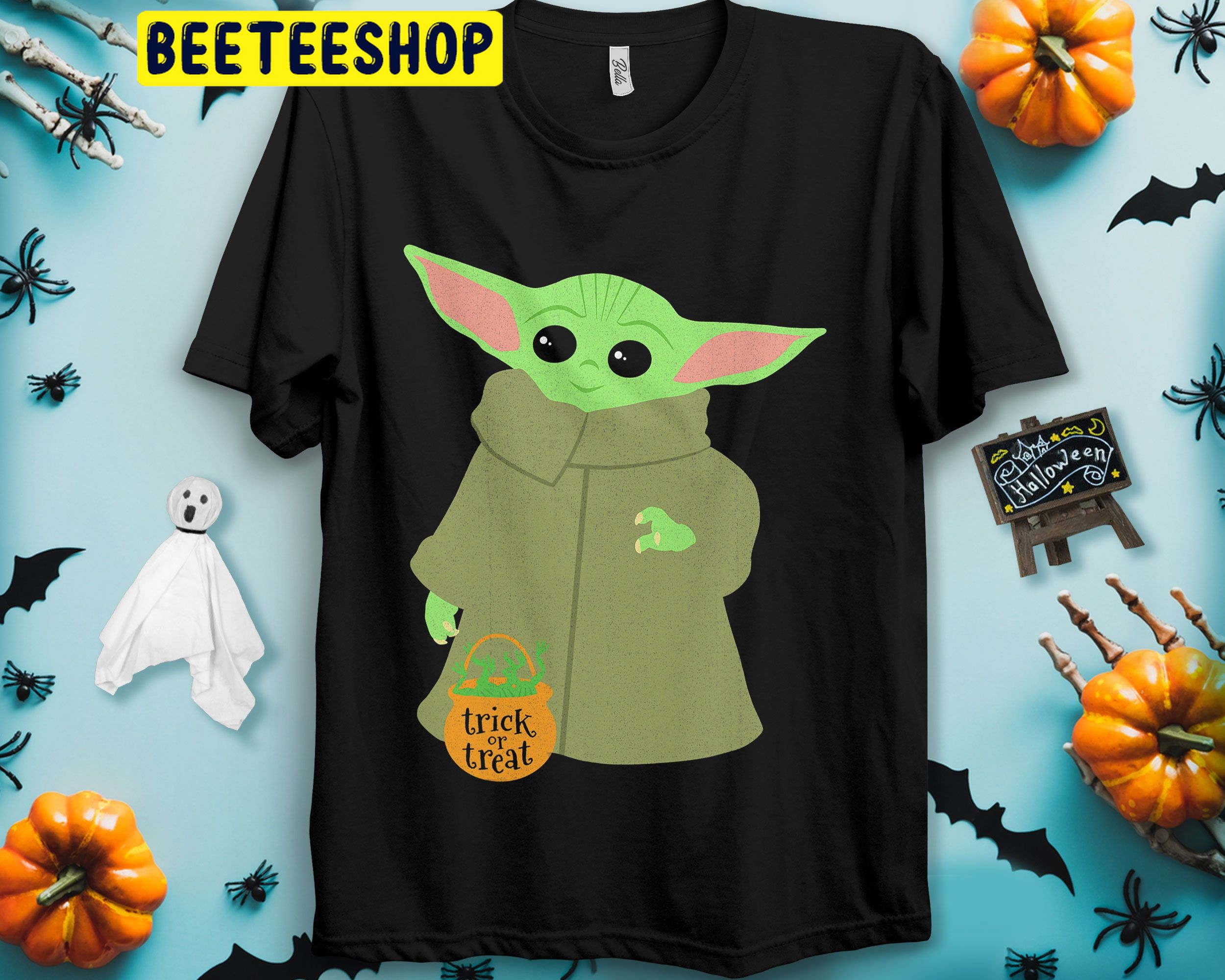The Child Trick Or Treat Star Wars The Mandalorian Baby Yoda Halloween Unisex T-Shirt The Child Trick Or Treat Star Wars The Mandalorian Baby Yoda Halloween Unisex T-Shirt