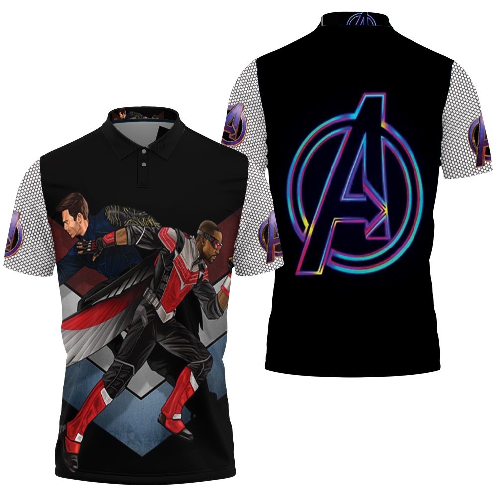 The Falcon And Winter Soldier Avengers New Era 3D All Over Print Polo Shirt The Falcon And Winter Soldier Avengers New Era 3D All Over Print Polo Shirt