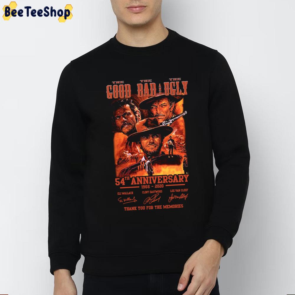 The Good The Bad And The Ugly 54th Anniversary 1966 2020 Signatures Thank You For The Memories Trending Unisex T-Shirt The Good The Bad And The Ugly 54th Anniversary 1966 2020 Signatures Thank You For The Memories Trending Unisex T-Shirt