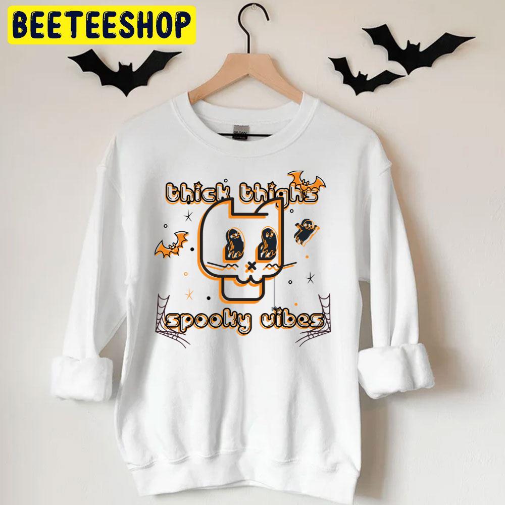 Thick Thighs And Spooky Vibes Cat Halloween Trending Unisex T-Shirt Thick Thighs And Spooky Vibes Cat Halloween Trending Unisex T-Shirt
