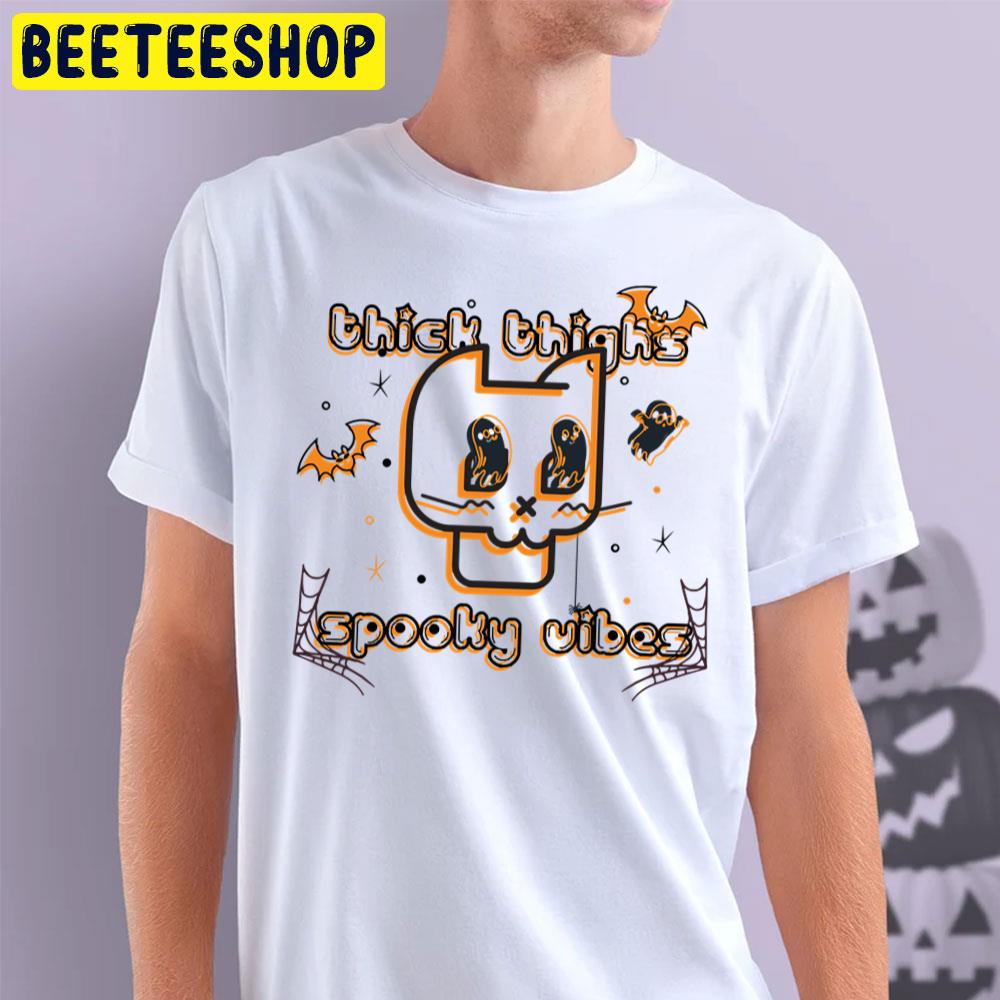 Thick Thighs And Spooky Vibes Cat Halloween Trending Unisex T-Shirt Thick Thighs And Spooky Vibes Cat Halloween Trending Unisex T-Shirt