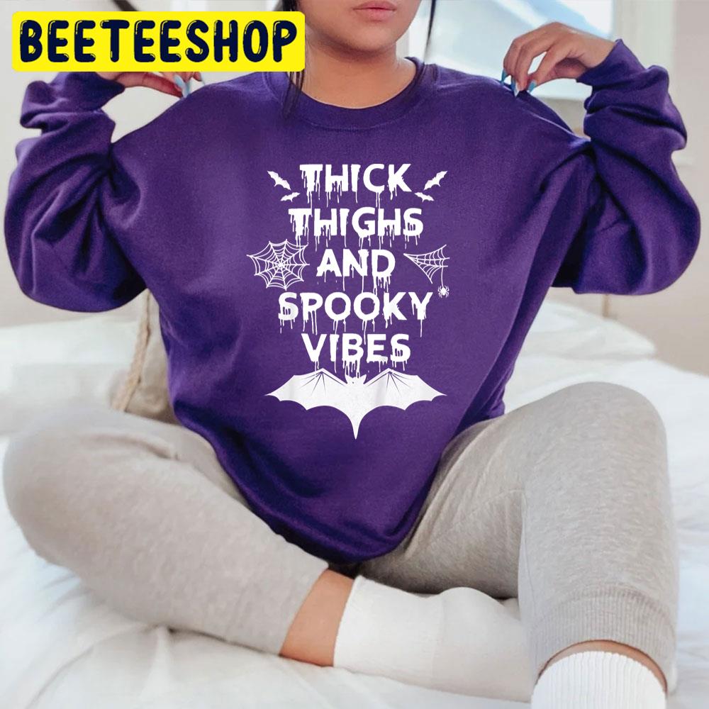 Thick Thighs And Spooky Vibes Funny Halloween Trending Unisex T-Shirt Thick Thighs And Spooky Vibes Funny Halloween Trending Unisex T-Shirt