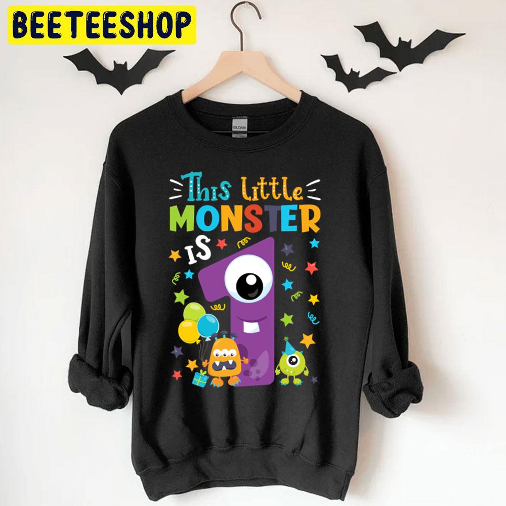 This Little Monster Is 1 Years Old Halloween Birthday Trending Unisex T-Shirt This Little Monster Is 1 Years Old Halloween Birthday Trending Unisex T-Shirt