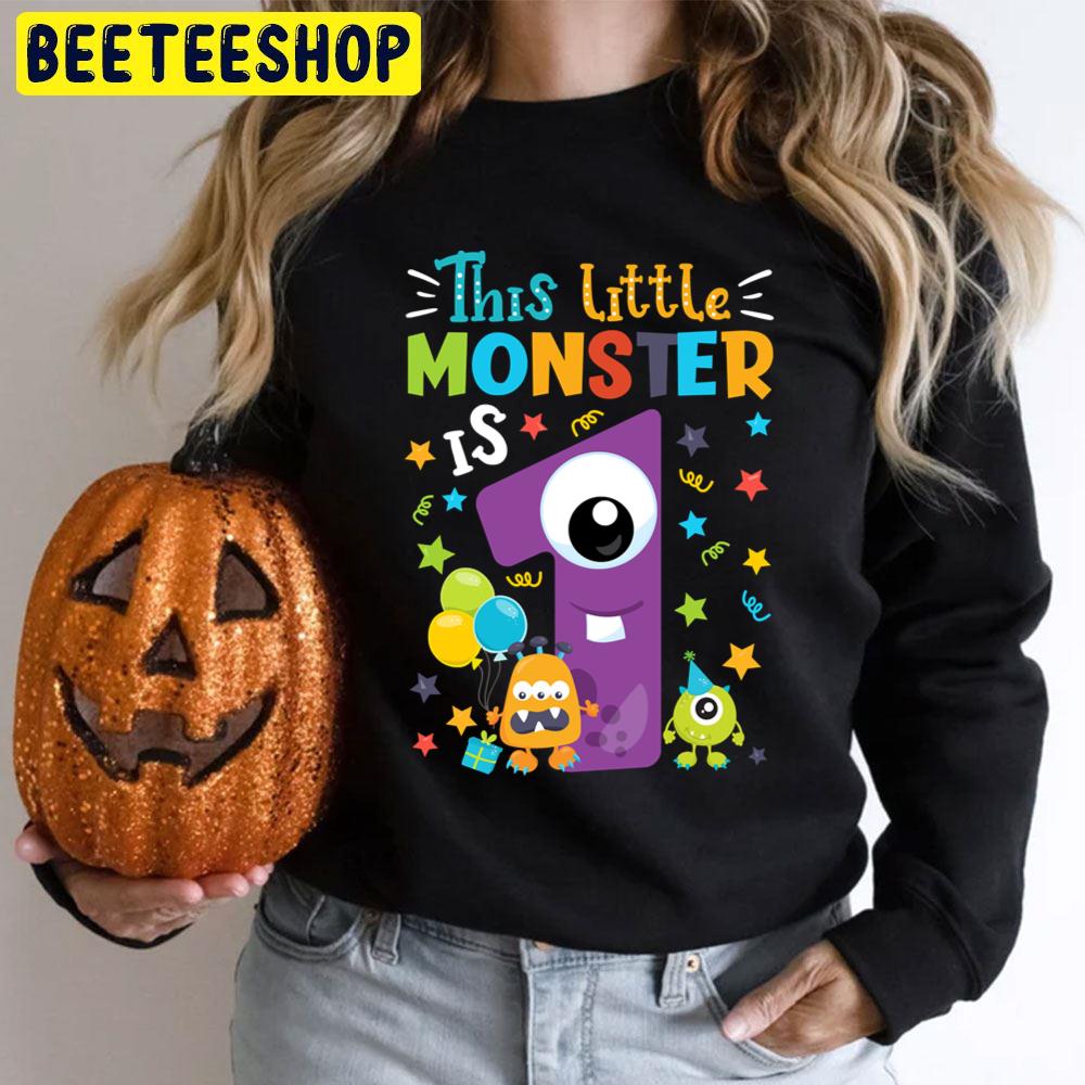 This Little Monster Is 1 Years Old Halloween Birthday Trending Unisex T-Shirt This Little Monster Is 1 Years Old Halloween Birthday Trending Unisex T-Shirt