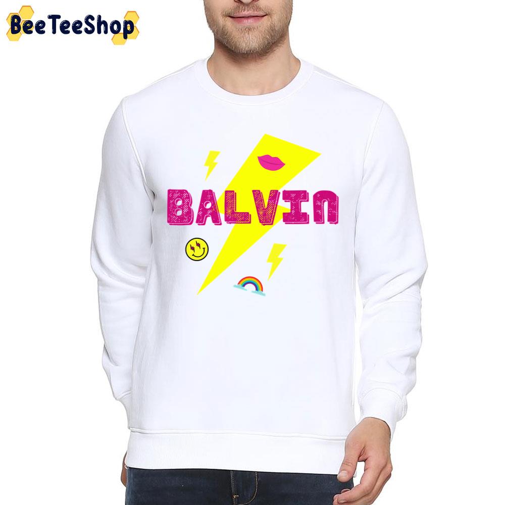 Thunder Rainbow And Smile Face J Balvin Unisex T-Shirt Thunder Rainbow And Smile Face J Balvin Unisex T-Shirt