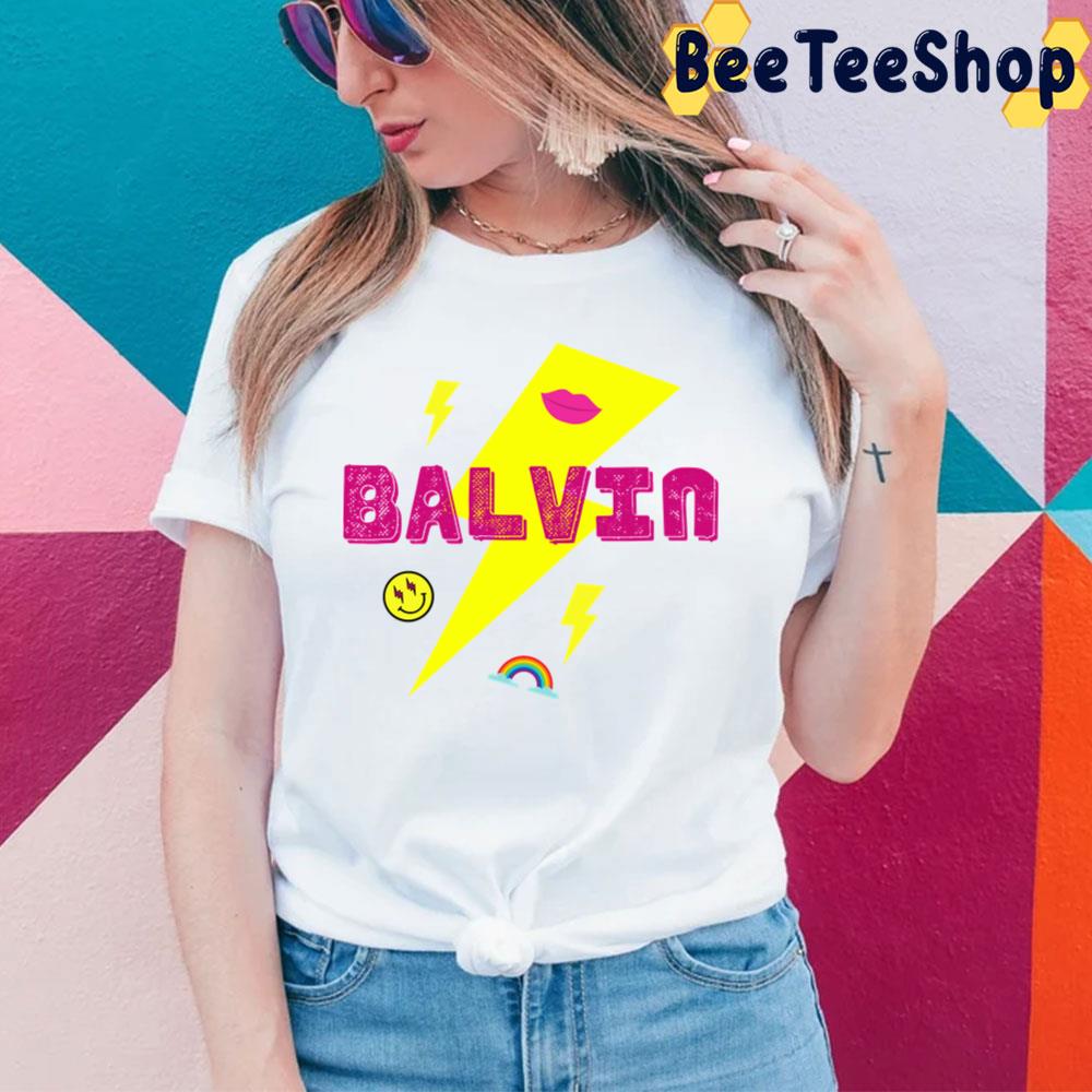Thunder Rainbow And Smile Face J Balvin Unisex T-Shirt Thunder Rainbow And Smile Face J Balvin Unisex T-Shirt