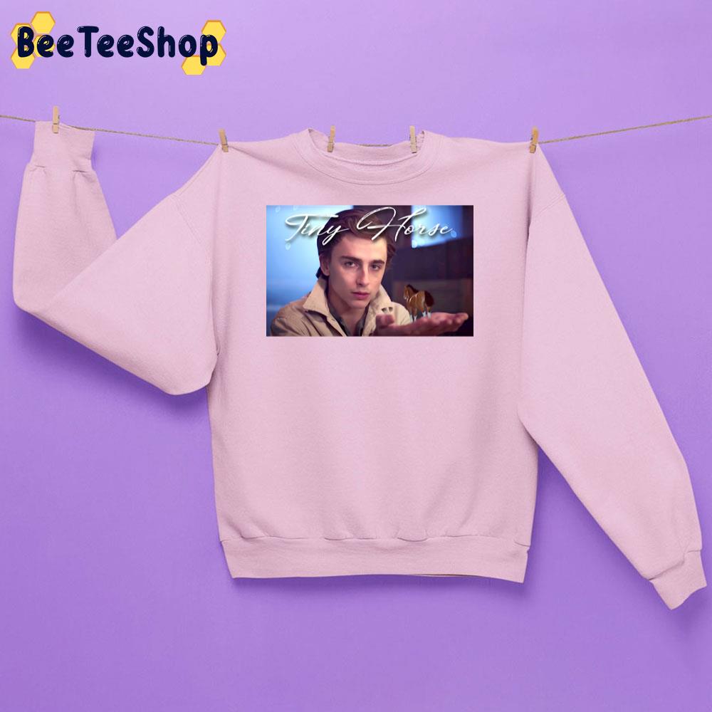 Timothée’s Tiny Horse Timothée Chalamet Trending Unisex Sweatshirt Timothée’s Tiny Horse Timothée Chalamet Trending Unisex Sweatshirt