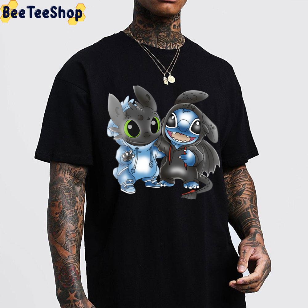 Toothless With Stitch How To Train Your Dragon Trending Unisex T-Shirt Toothless With Stitch How To Train Your Dragon Trending Unisex T-Shirt