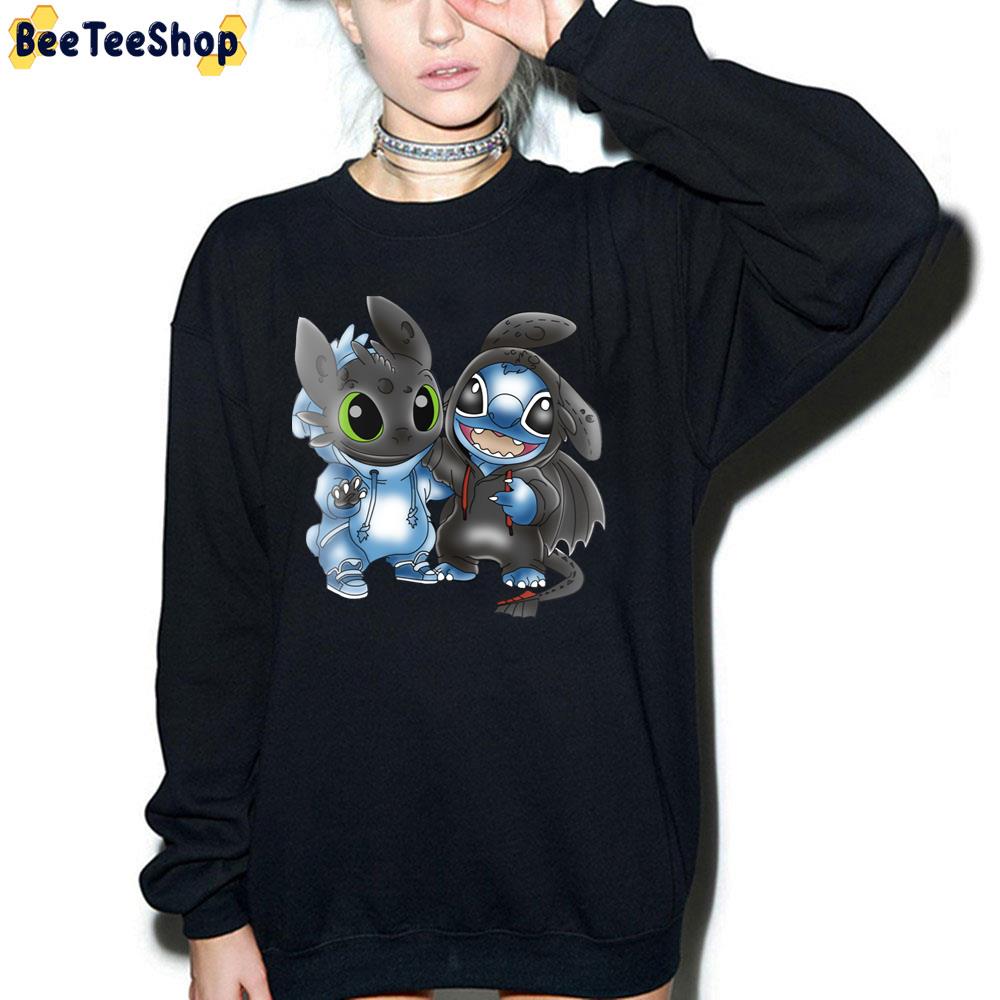 Toothless With Stitch How To Train Your Dragon Trending Unisex T-Shirt Toothless With Stitch How To Train Your Dragon Trending Unisex T-Shirt