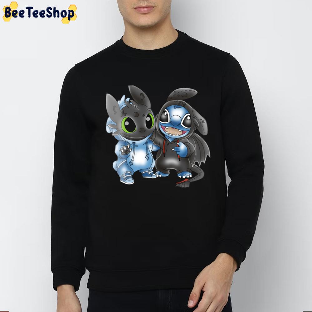 Toothless With Stitch How To Train Your Dragon Trending Unisex T-Shirt Toothless With Stitch How To Train Your Dragon Trending Unisex T-Shirt