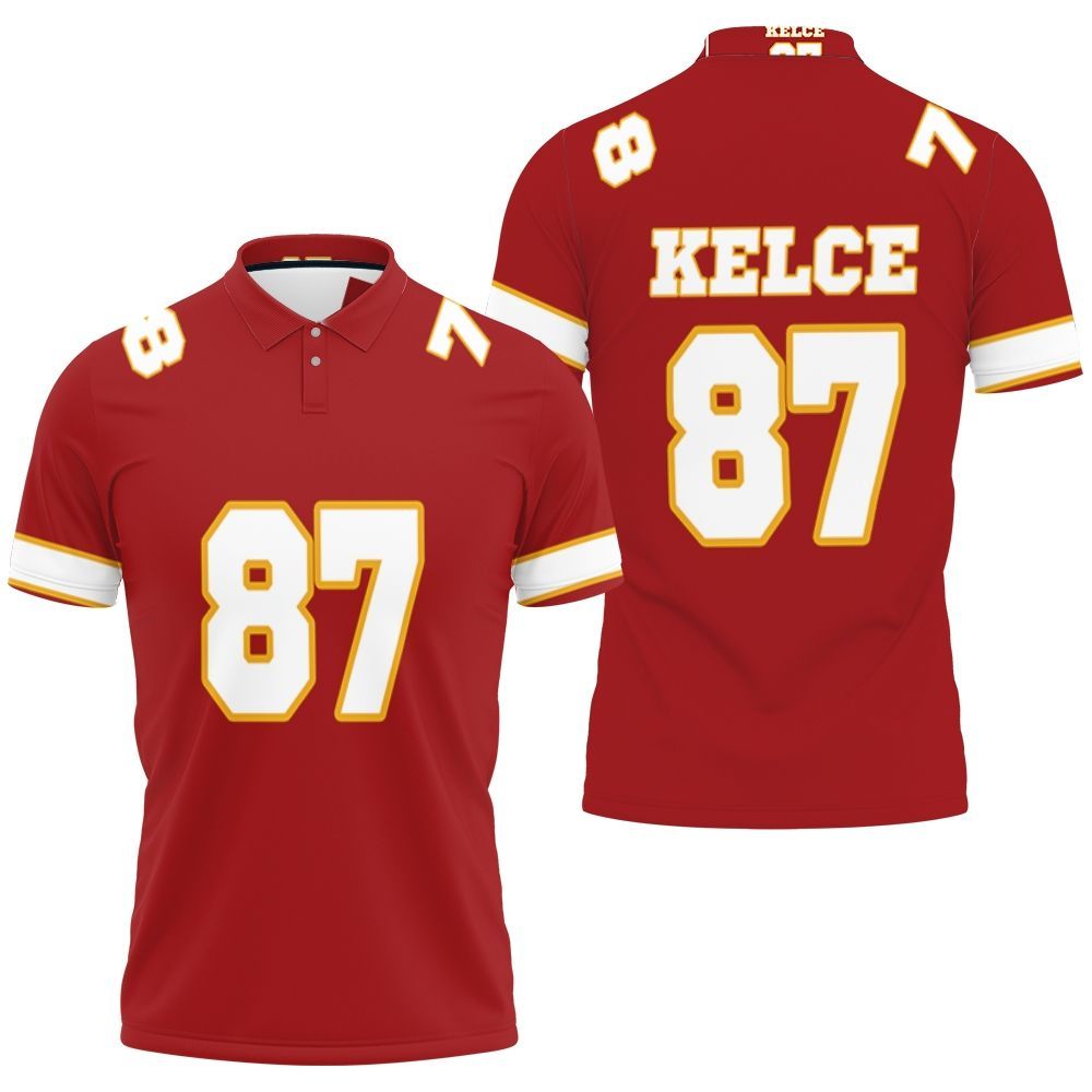 Travis Kelce Kannas City Jersey Inspired Style 3D All Over Print Polo Shirt Travis Kelce Kannas City Jersey Inspired Style 3D All Over Print Polo Shirt
