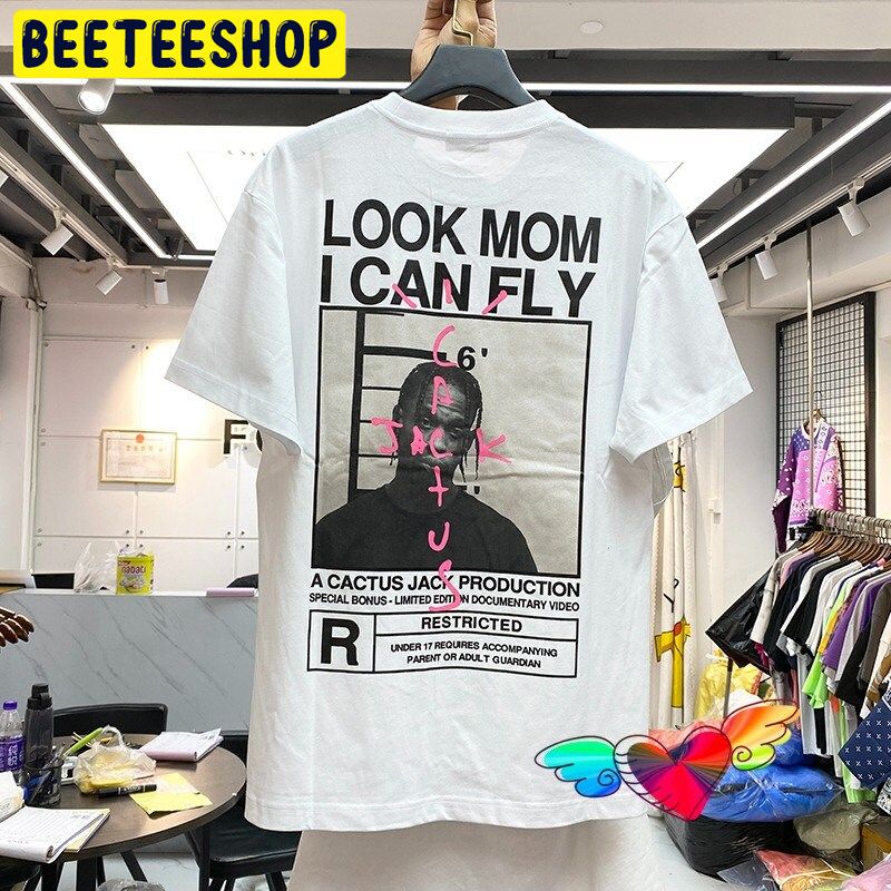 Travis Scott Cactus Jack Look Mom I Can Fly Double Side Unisex Shirt Travis Scott Cactus Jack Look Mom I Can Fly Double Side Unisex Shirt