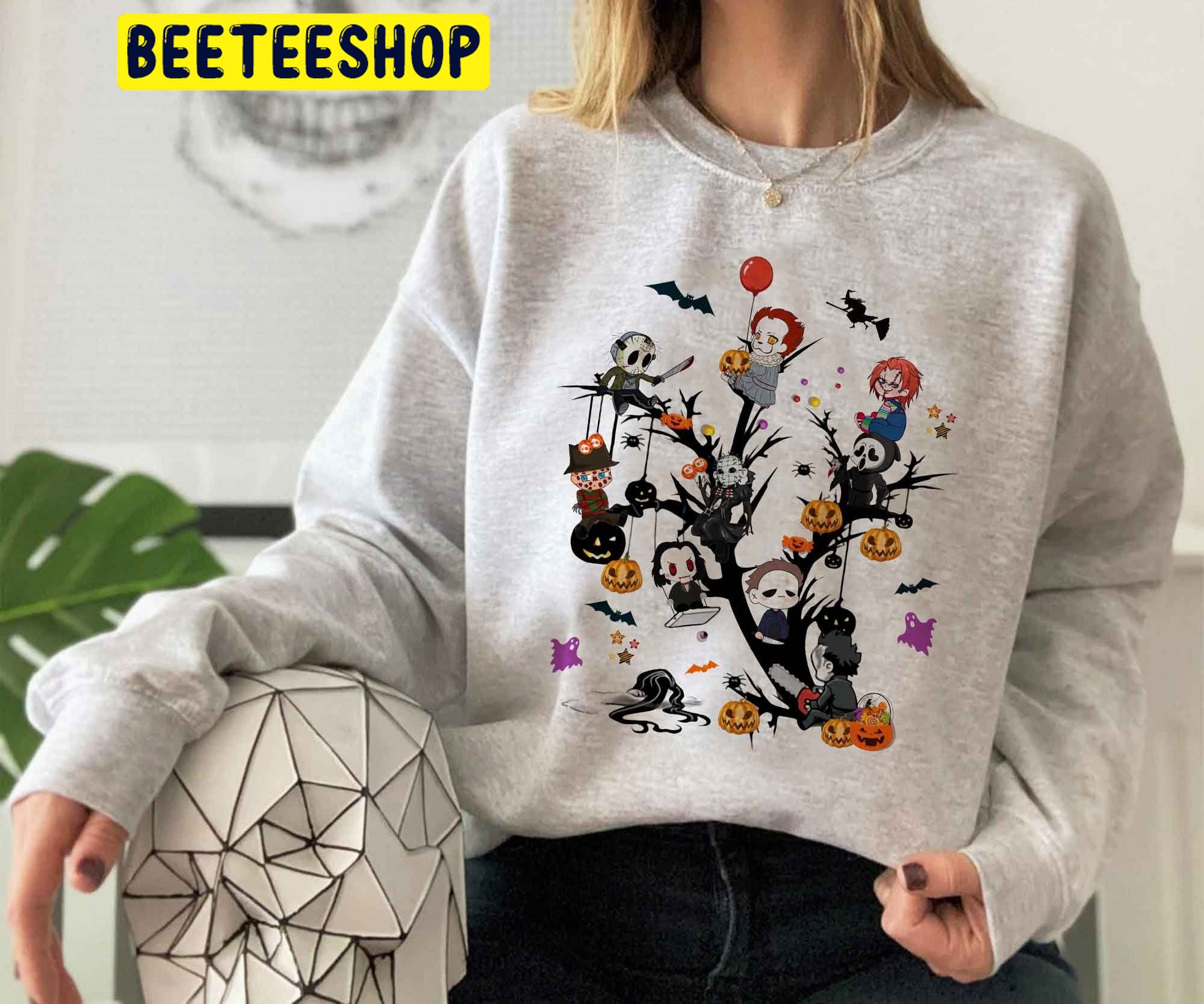 Tree And Horror Killer Halloween Unisex Sweatshirt Tree And Horror Killer Halloween Unisex Sweatshirt