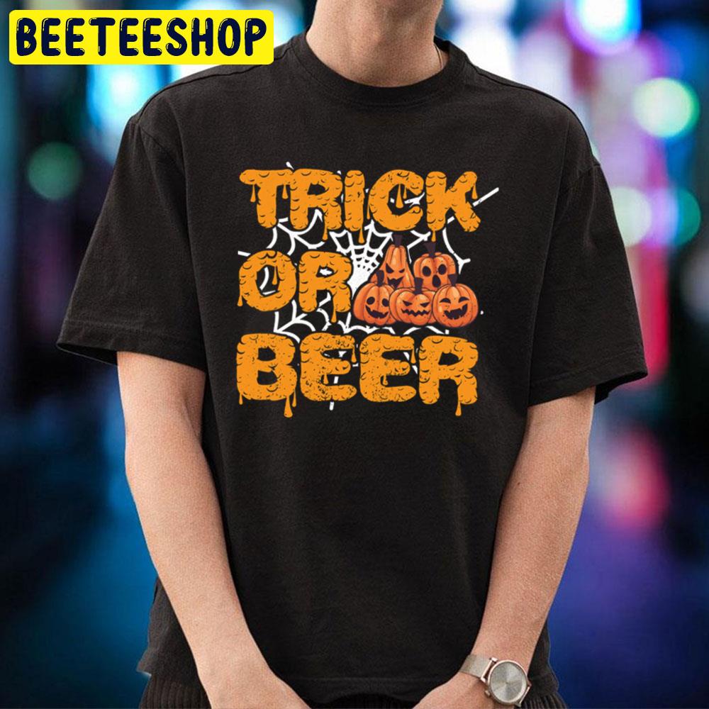 Trick Or Beer Pumpkins Halloween Unisex T-Shirt Trick Or Beer Pumpkins Halloween Unisex T-Shirt