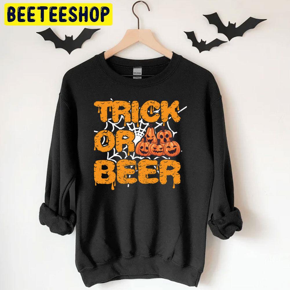 Trick Or Beer Pumpkins Halloween Unisex T-Shirt Trick Or Beer Pumpkins Halloween Unisex T-Shirt