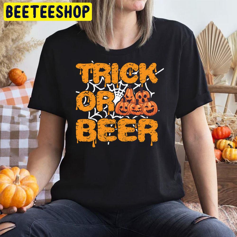 Trick Or Beer Pumpkins Halloween Unisex T-Shirt Trick Or Beer Pumpkins Halloween Unisex T-Shirt