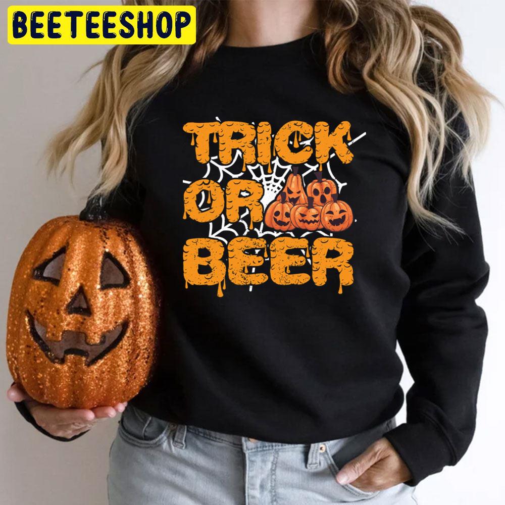 Trick Or Beer Pumpkins Halloween Unisex T-Shirt Trick Or Beer Pumpkins Halloween Unisex T-Shirt
