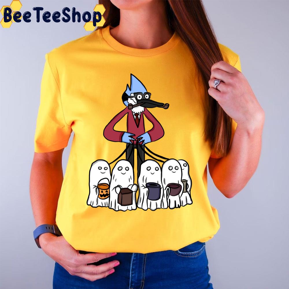 Trick Or Treat Mordecai Regular Show Halloween Trending Unisex T-Shirt Trick Or Treat Mordecai Regular Show Halloween Trending Unisex T-Shirt