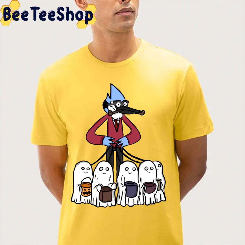 Trick Or Treat Mordecai Regular Show Halloween Trending Unisex T-Shirt Trick Or Treat Mordecai Regular Show Halloween Trending Unisex T-Shirt