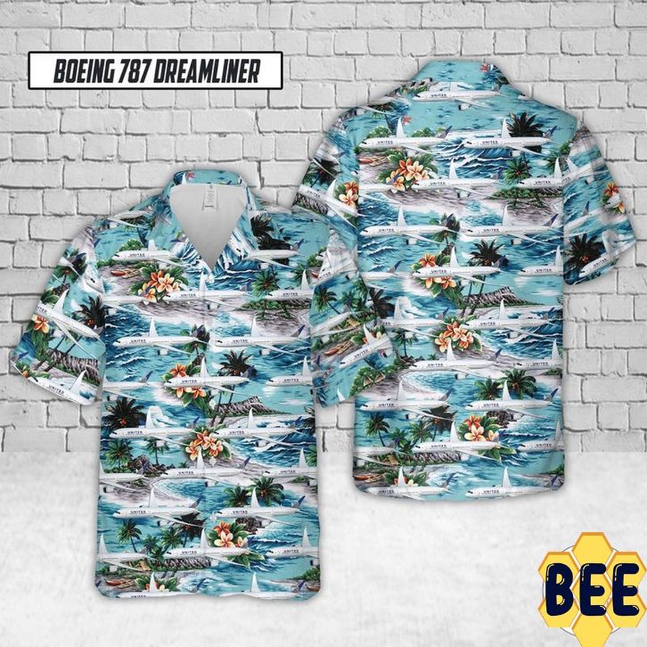 United Airlines Boeing 787 Dreamliner Trending Hawaiian Shirt United Airlines Boeing 787 Dreamliner Trending Hawaiian Shirt
