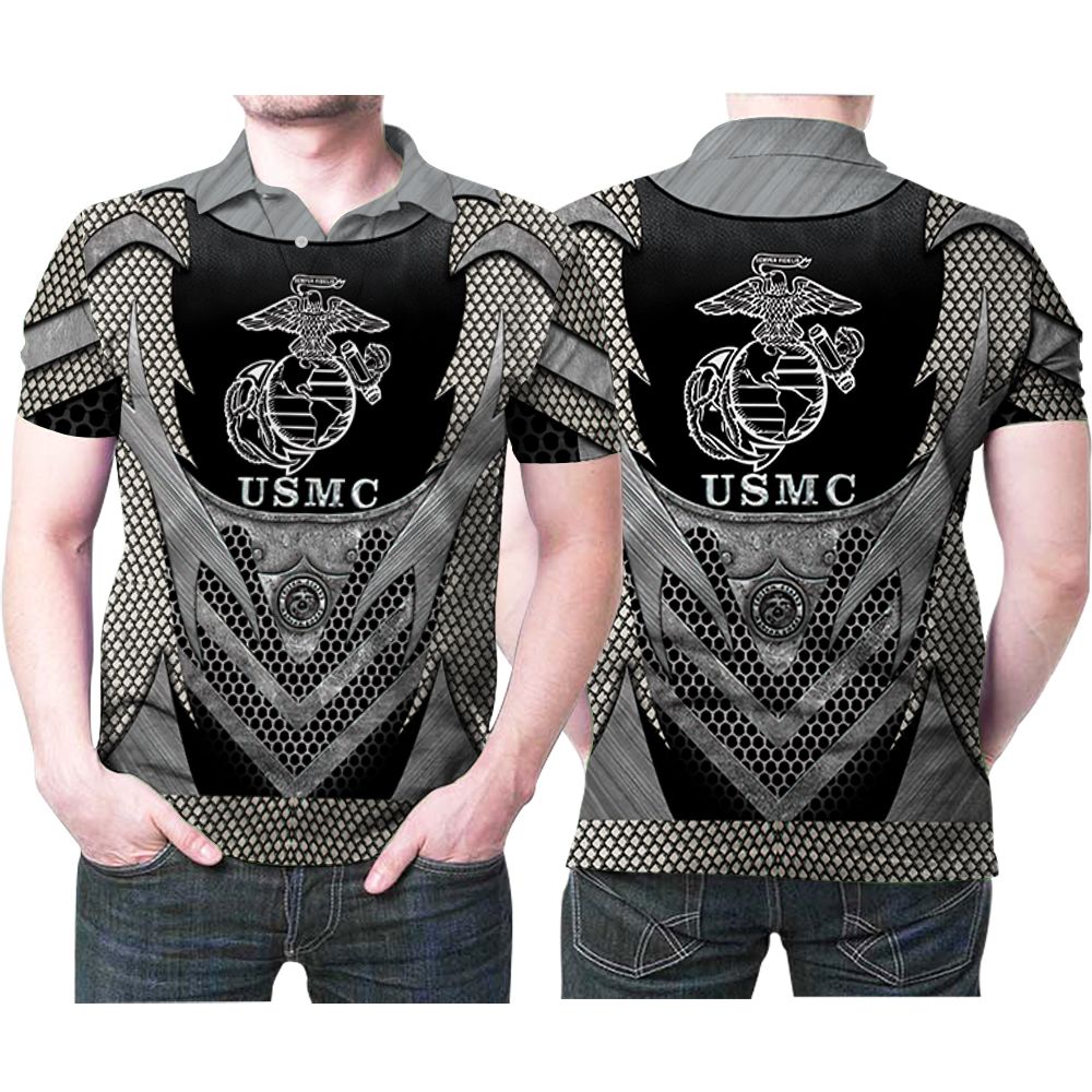 United States Marine Corps Usmc Armed Force 3D All Over Print Polo Shirt United States Marine Corps Usmc Armed Force 3D All Over Print Polo Shirt