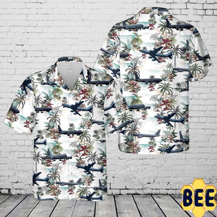 Us Air Force Boeing Kc-135r Trending Hawaiian Shirt Us Air Force Boeing Kc-135r Trending Hawaiian Shirt