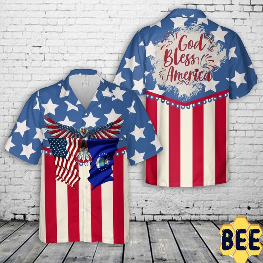Us Air Force God Bless America 4th Of July Trending Hawaiian Shirt Us Air Force God Bless America 4th Of July Trending Hawaiian Shirt